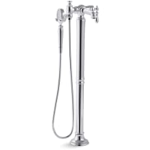 Artifacts Floor Mounted Tub Filler with Built-In Diverter - Includes Hand Shower