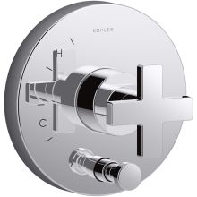 Composed Two Function Pressure Balanced Valve Trim Only with Single Cross Handle and Integrated Diverter - Less Rough In