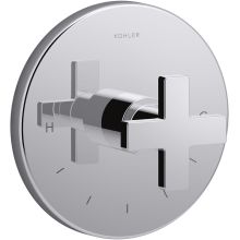 Composed Thermostatic Valve Trim Only with Single Cross Handle - Less Rough In