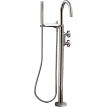 Components Floor Mounted Tub Filler with Built-In Diverter - Includes Hand Shower