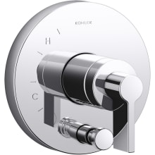 Components Two Function Pressure Balanced Valve Trim Only with Single Lever Handle and Integrated Diverter - Less Rough In