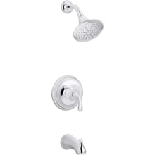 Forte Tub and Shower Trim Package with 1.75 GPM Single Function Shower Head and Pressure-Balancing Diaphragm Technology