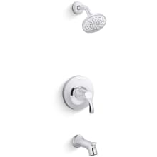 Simplice Tub and Shower Trim Package with 1.75 GPM Single Function Shower Head with MasterClean Sprayface