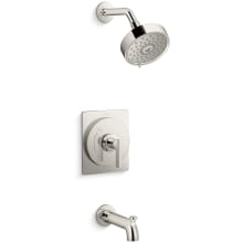 Castia by Studio McGee Tub and Shower Trim Package with 1.75 GPM Single Function Shower Head with MasterClean Sprayface and Diverter Tub Spout