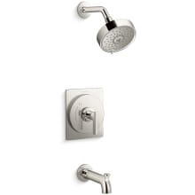 Castia by Studio McGee Tub and Shower Trim Package with Tub Spout Diverter and 2.5 GPM Single Function Shower Head with MasterClean Sprayface
