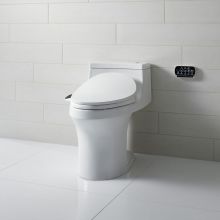 San Souci 1.28 GPF Elongated Comfort Height Toilet with Touchless Flush and C3 230 Slim Elongated Bidet Seat with Touchscreen Remote and NightLight Technology