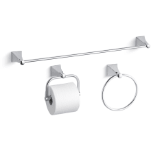 Memoirs Stately 24" Towel Bar, Towel Ring and Tissue Holder