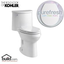 Adair 1.28 GPF Elongated One-Piece Elongated Comfort Height Toilet with Purefresh Technology (Seat and Tank Included)