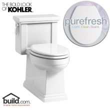 Tresham 1.28 GPF Elongated One-Piece Elongated Comfort Height Toilet with Purefresh Technology (Seat and Tank Included)