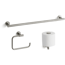 Purist 24" Towel Bar, Towel Ring and Tissue Holder