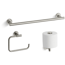 Purist 18" Towel Bar, Towel Ring and Tissue Holder