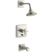 Single Handle RiteTemp Tub and Shower Trim with Single Function Shower Head from the Pinstripe Pure Series