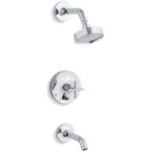 Purist Tub and Shower Trim Package with 2.5 GPM Single Function Shower Head with Rite-Temp Technology