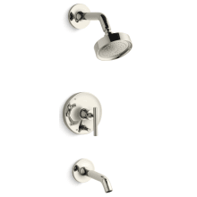Purist Tub and Shower Trim Package with 2.5 GPM Single Function Shower Head with Rite-Temp Technology