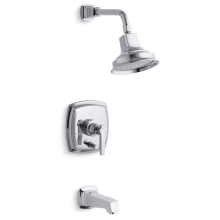 Margaux Rite-Temp Pressure Balanced Bath and Shower Faucet Trim with Push-button Diverter and Lever Handle