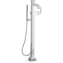 Riff Floor Mounted Tub Filler with Built-In Diverter - Includes Hand Shower