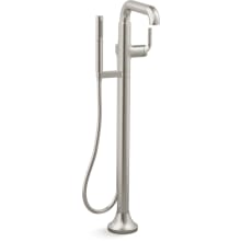 Tone Floor Mounted Tub Filler with Built-In Diverter - Includes Hand Shower
