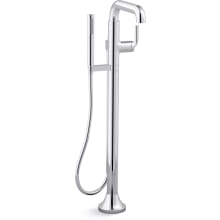 Tone Floor Mounted Tub Filler with Built-In Diverter - Includes Hand Shower