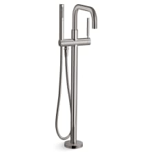 Purist Floor Mounted Tub Filler with Built-In Diverter - Includes Hand Shower