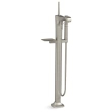 Margaux Floor Mounted Tub Filler with Metal Lever Handle- Includes Hand Shower