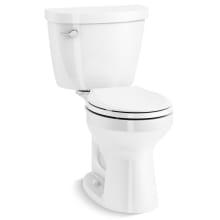 Cimarron 1.28 GPF Two Piece Round Chair Height Toilet with Left Hand Lever - Less Seat