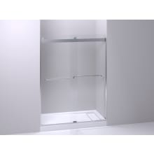 Kohler Levity 74" x 59-5/8" Bypass Frameless Shower Door with Clear Glass and 60" x 32" Right Hand Bellwether Cast Iron Shower Receptor