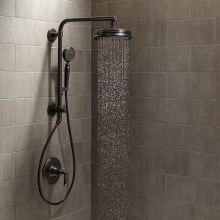Artifacts HydroRail Shower Package with Single-Function Shower Head and Single-Function Hand Shower