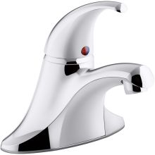 Coralais 0.5 GPM Single Handle Centerset Faucet with Plugged Lift Rod Hole and Pop Up Drain Assembly