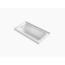 Archer 60" Drop In, Three Wall Alcove Acrylic Air Tub with Left Drain and Overflow - Comfort Depth Design