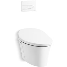 Veil 0.8 / 1.6 GPF Elongated Wall Hung Toilet with Dual Flush, Integrated Bidet, Quiet-Close Lid, Night Light, In Wall Carrier, and Flush Actuator