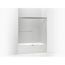 Revel 62" High x 59-5/8" Wide Sliding Semi Frameless Shower Door with Frosted Glass