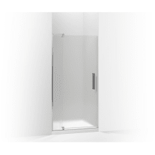Revel 70" High x 36" Wide Hinged Frameless Shower Door with Frosted Glass