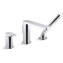 Composed Deck Mounted Roman Tub Filler with Built-In Diverter - Includes Hand Shower