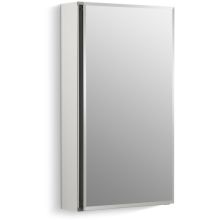 15" x 26" Single Door Reversible Hinge Frameless Mirrored Medicine Cabinet