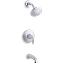 Alteo Single Handle Pressure Balanced Tub and Shower Valve Trim Less Valve with Metal Lever Handle, Single Function Shower Head, and Diverter Tub Spout
