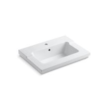 Tresham 25 7/16" Drop In Vitreous China Vanity Top Only with Single Faucet Hole and Center Drain