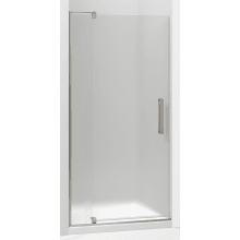 Revel 70" High x 36" Wide Hinged Frameless Shower Door with Frosted Glass