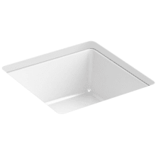 Verticyl 13-1/16" Square Vitreous China Undermount Bathroom Sink with Overflow Drain