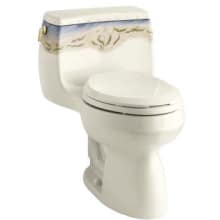 Design on Gabrielle one-Piece Comfort Height Toilet with Vibrant Polished Brass Trip Lever from the Whistling Straits Series