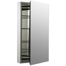 Catalan 24-1/8" x 36-1/8" Single Door Medicine Cabinet with 107 Degree Hinge and Triple Mirror Design