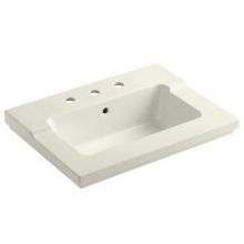 Tresham 25 7/16" Drop In Vitreous China Vanity Top Only with 8" Centers and Center Drain