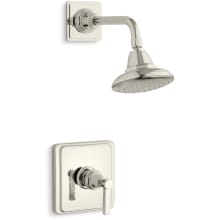 Pinstripe Single Handle Rite Temp Pressure Balanced Shower Only Trim with Single Function Shower Head