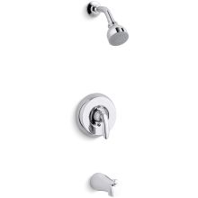 Coralais Single Handle Tub and Shower Trim Only with Metal Lever Handle, 1.75 GPM Single Function Shower Head, and NPT Diverter Tub Spout
