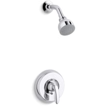 Coralais Single Handle Shower Valve Trim Only with Metal Lever Handle and 1.75 GPM Single Function Shower Head