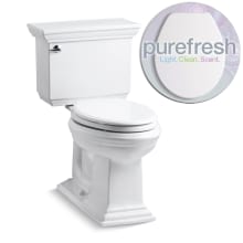 Memoirs Stately 1.6 GPF Comfort Height Two-Piece Elongated Toilet with AquaPiston Technology and Purefresh Odor Eliminating Toilet Seat Included