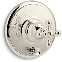 Artifacts Two Function Pressure Balanced Valve Trim Only with Single Cross Handle and Integrated Diverter - Less Rough In
