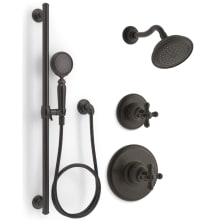 Artifacts Pressure Balanced Shower System with Shower Head, Hand Shower, Valve Trim, and Shower Arm