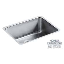 Undertone Preserve 23" Single Basin Undermount Stainless Steel Scratch Resistant Kitchen Sink with Preserve and SilentShield Technology - Includes Basin Rack