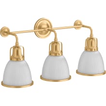 Hauksbee 28" Wide 3 Light Bell Wall Sconce