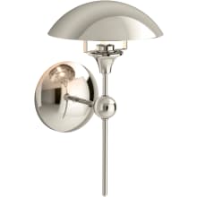 Vorleigh 15" Tall 1 Light Adjustable Dome Wall Sconce
